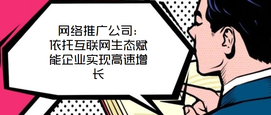 網(wǎng)絡推廣公司:依托互聯(lián)網(wǎng)生態(tài)賦能企業(yè)實現(xiàn)高速增長