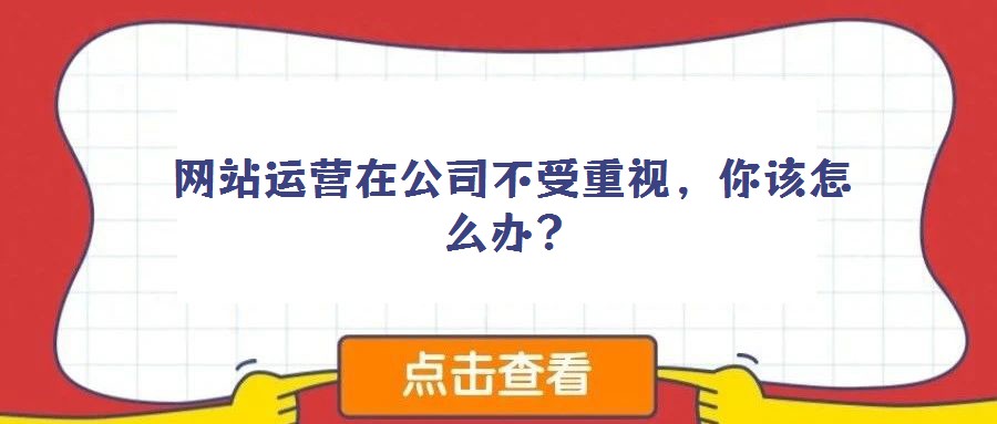 網(wǎng)站運(yùn)營(yíng)在公司不受重視，你該怎么辦？